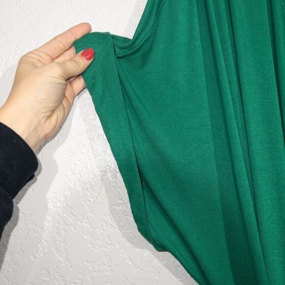 Eloquii Green Jersey Knit Wrap Maxi Dress Size 26 - Picture 5 of 8